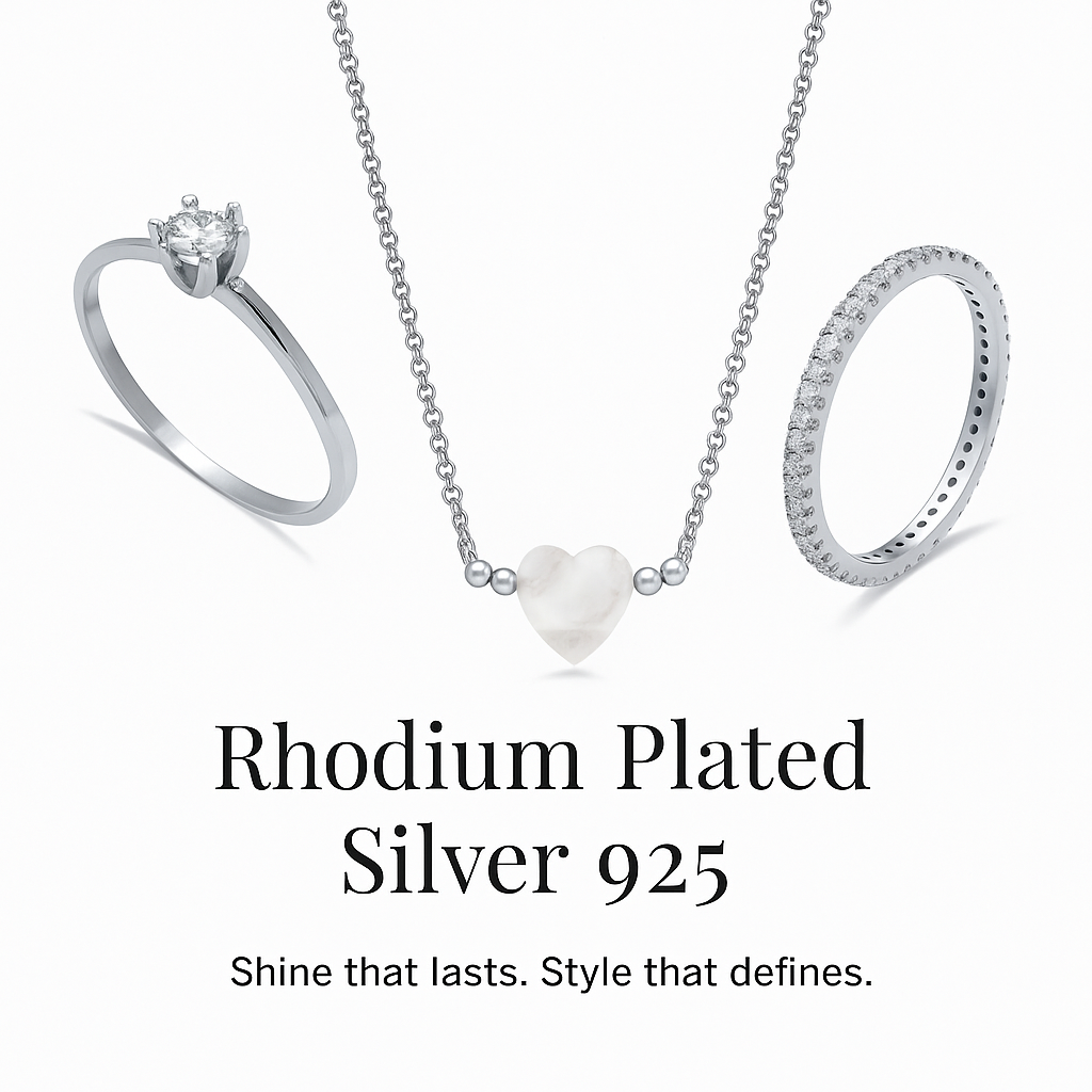 Rhodium Plated Silver 925