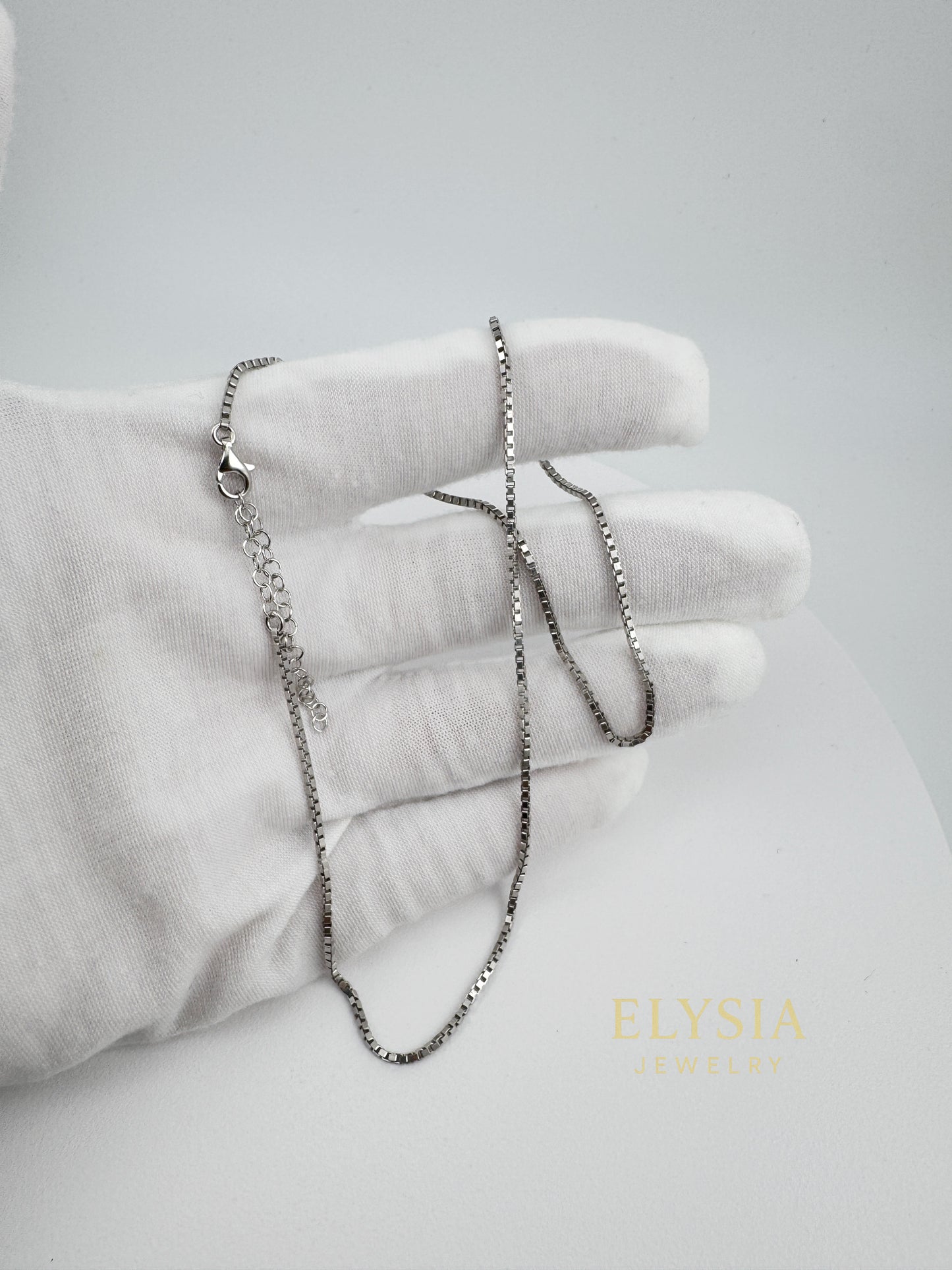 Minimalist Box Chain Necklace-Gold & Silver | Elysia Jewelry