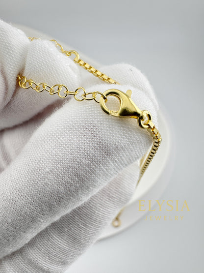 Minimalist Box Chain Necklace-Gold & Silver | Elysia Jewelry