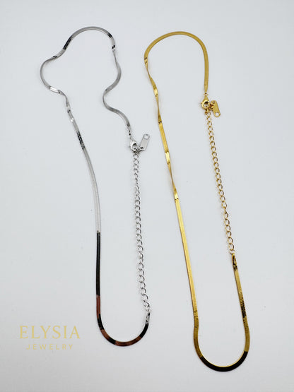 Minimal Snake Chain Necklace in 925 Sterling Silver | Gold Plated or Silver | Gift Ready