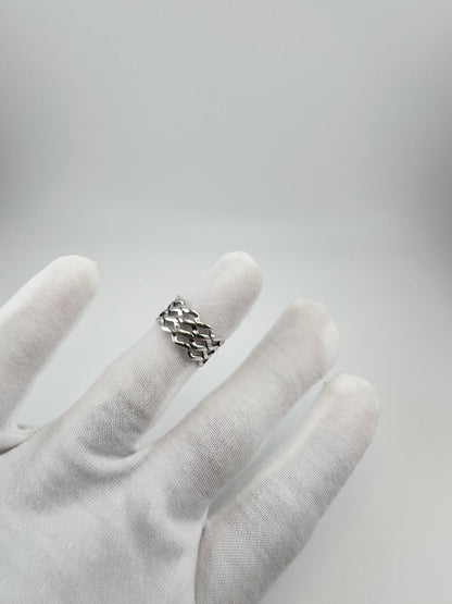 🌊 Sterling Silver Wave Ring – Limited Edition
