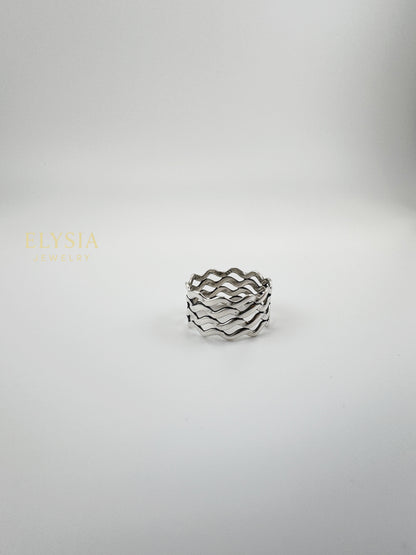 🌊 Sterling Silver Wave Ring – Limited Edition