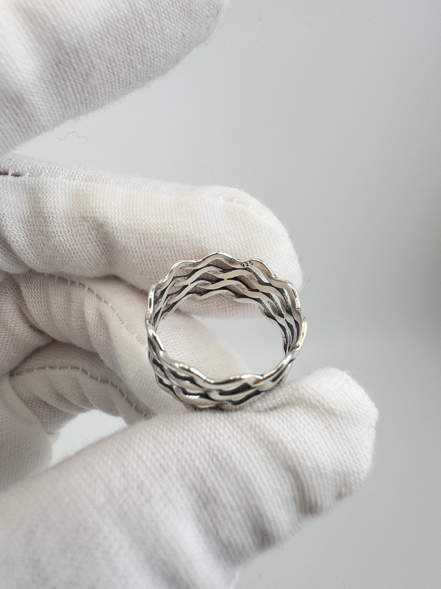 🌊 Sterling Silver Wave Ring – Limited Edition