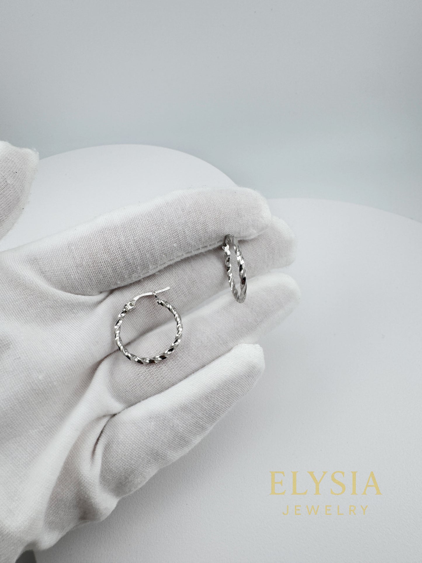 Twisted Hoop Earrings — 925 Sterling Silver | Rhodium & 18K Gold Plated