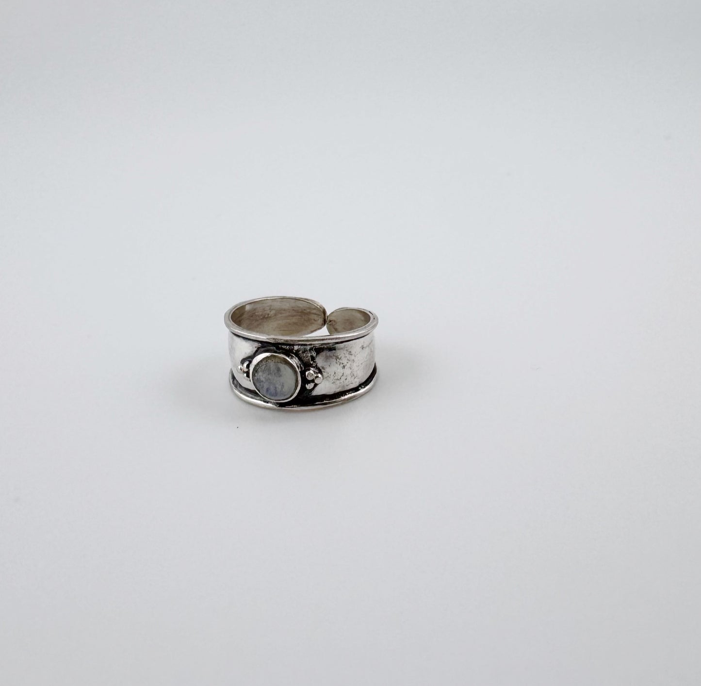 Moonstone Toe Ring – 925 Sterling Silver Adjustable