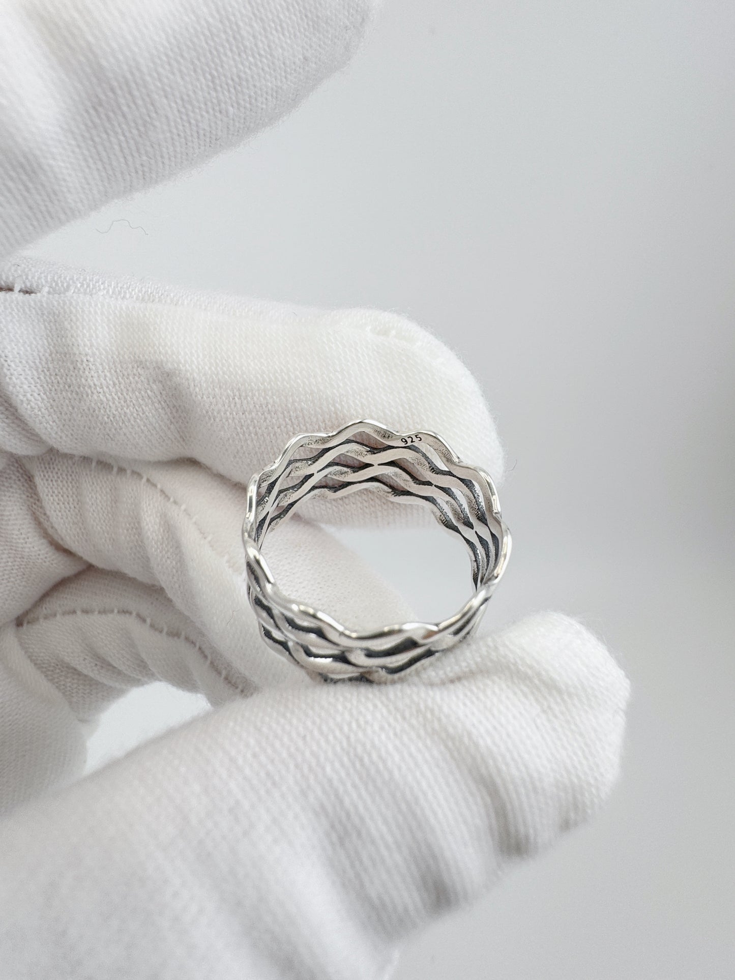 🌊 Sterling Silver Wave Ring – Limited Edition