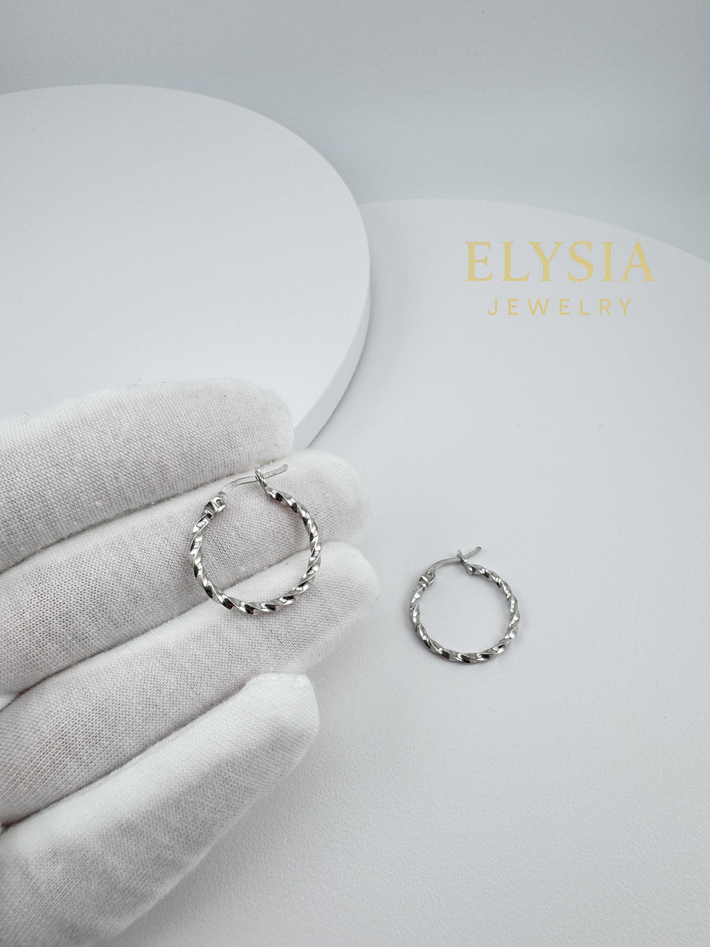 Twisted Hoop Earrings — 925 Sterling Silver | Rhodium & 18K Gold Plated