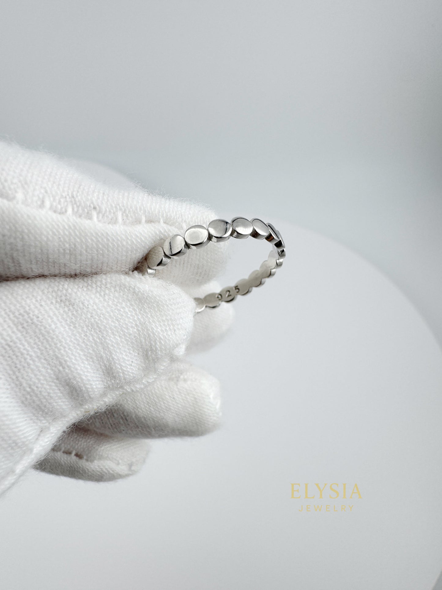 Dot Ring | 925 Sterling Silver | Rhodium & Gold Plated Everyday Band