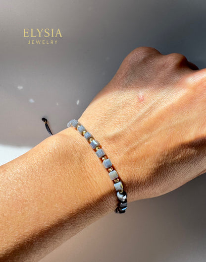 14K Solid Gold Bead Bracelet – Adjustable Minimalist Fine Jewelry