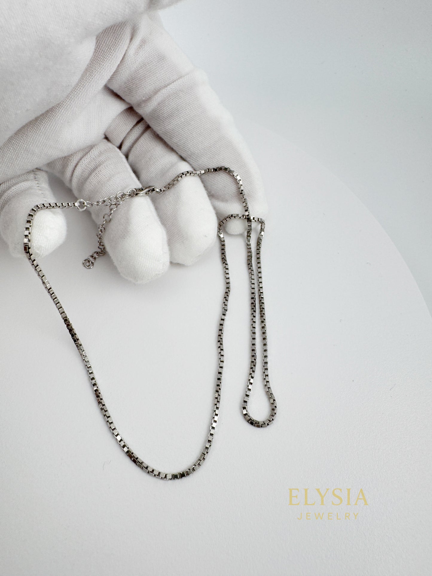 Minimalist Box Chain Necklace-Gold & Silver | Elysia Jewelry