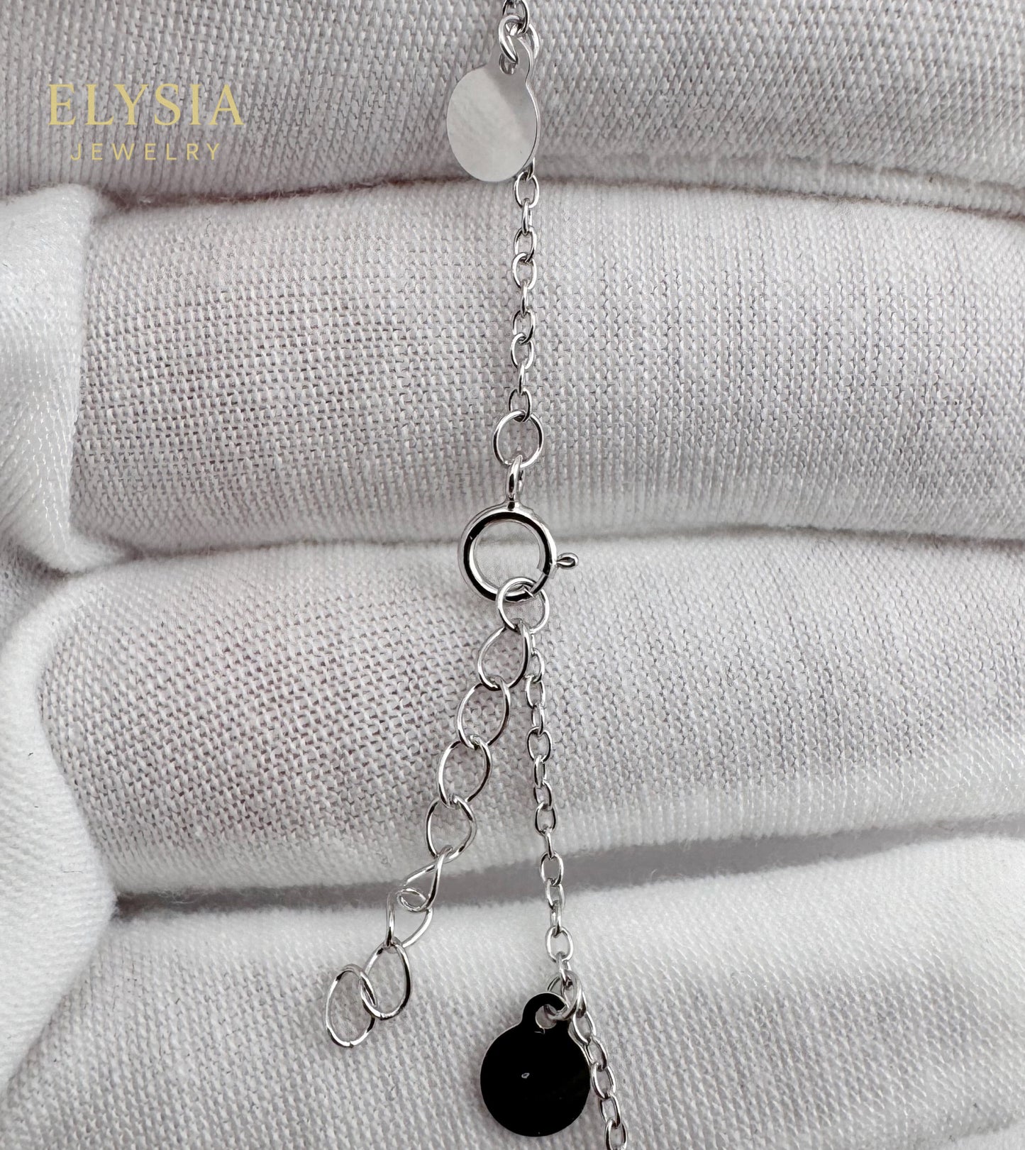 Sterling Silver Anklet – Dainty Disc Chain