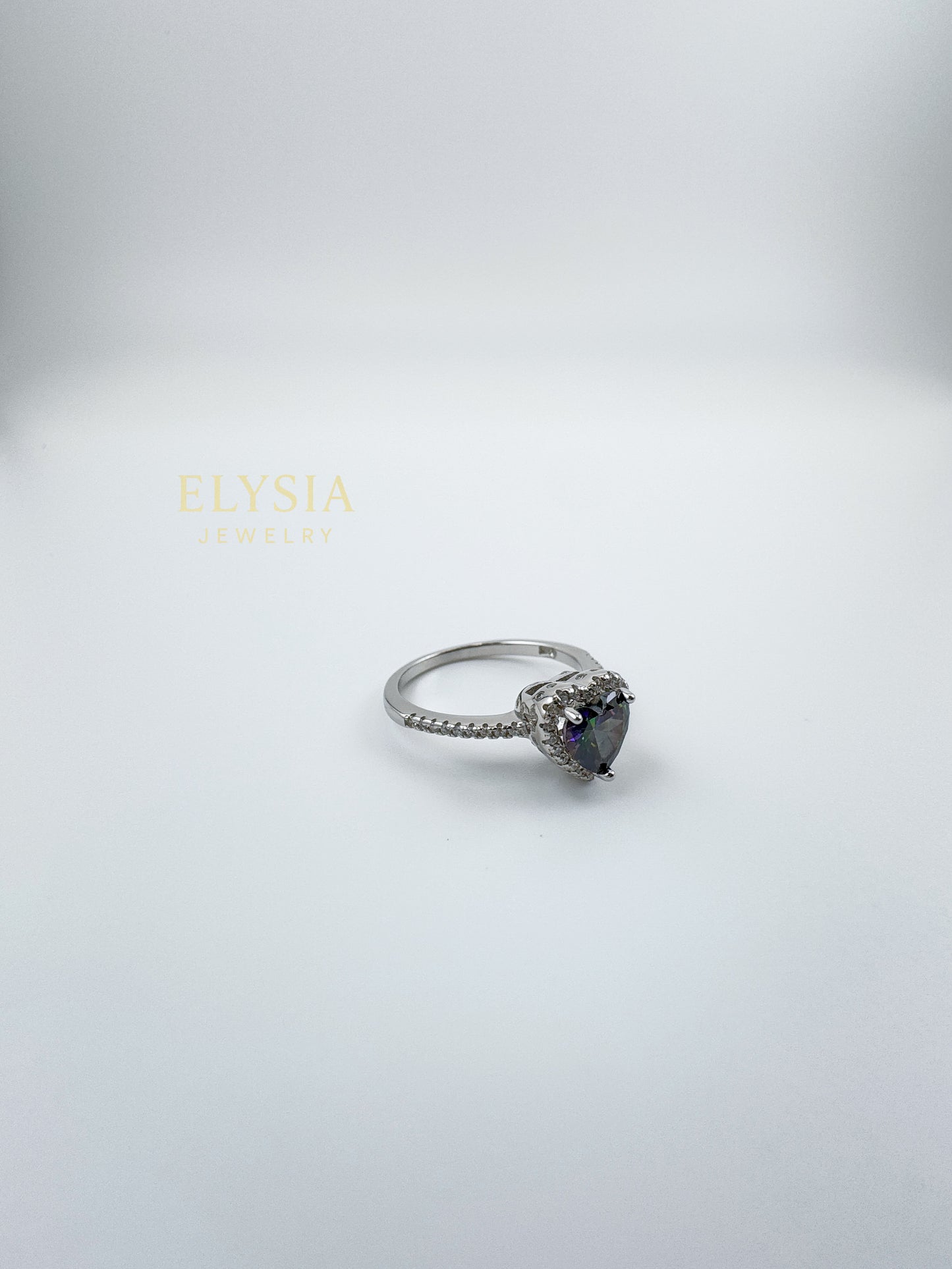 Elysia Heart Cut Sterling Silver Ring