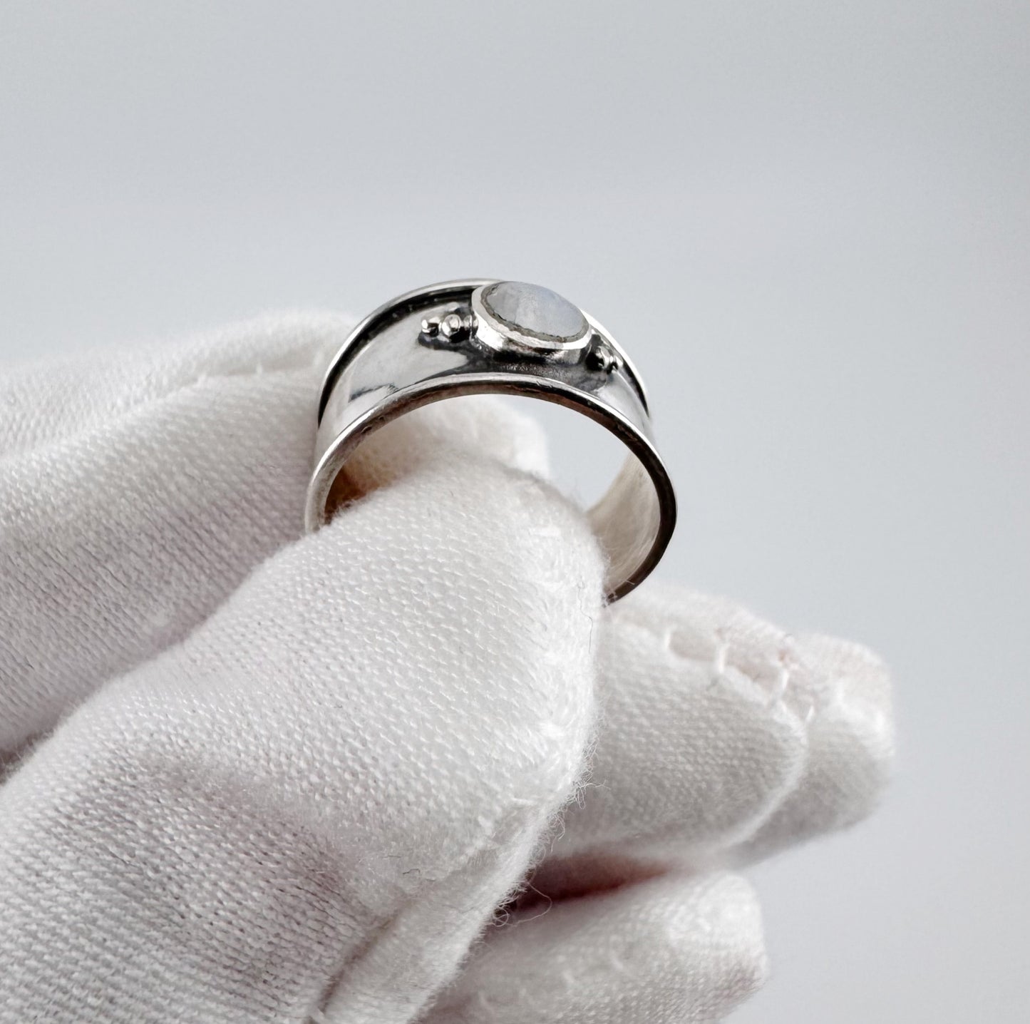 Moonstone Toe Ring – 925 Sterling Silver Adjustable