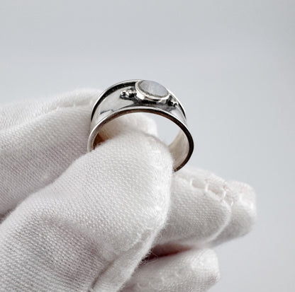 Moonstone Toe Ring – 925 Sterling Silver Adjustable