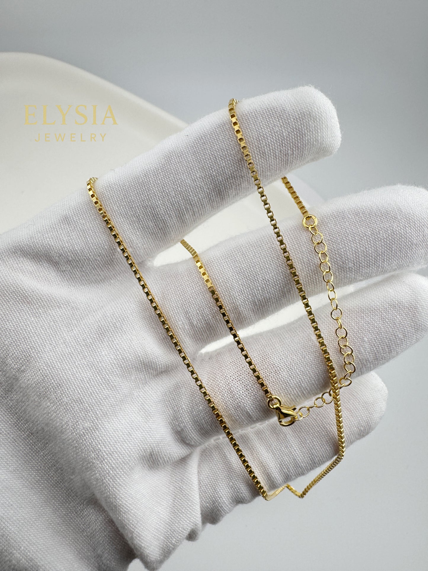 Minimalist Box Chain Necklace-Gold & Silver | Elysia Jewelry