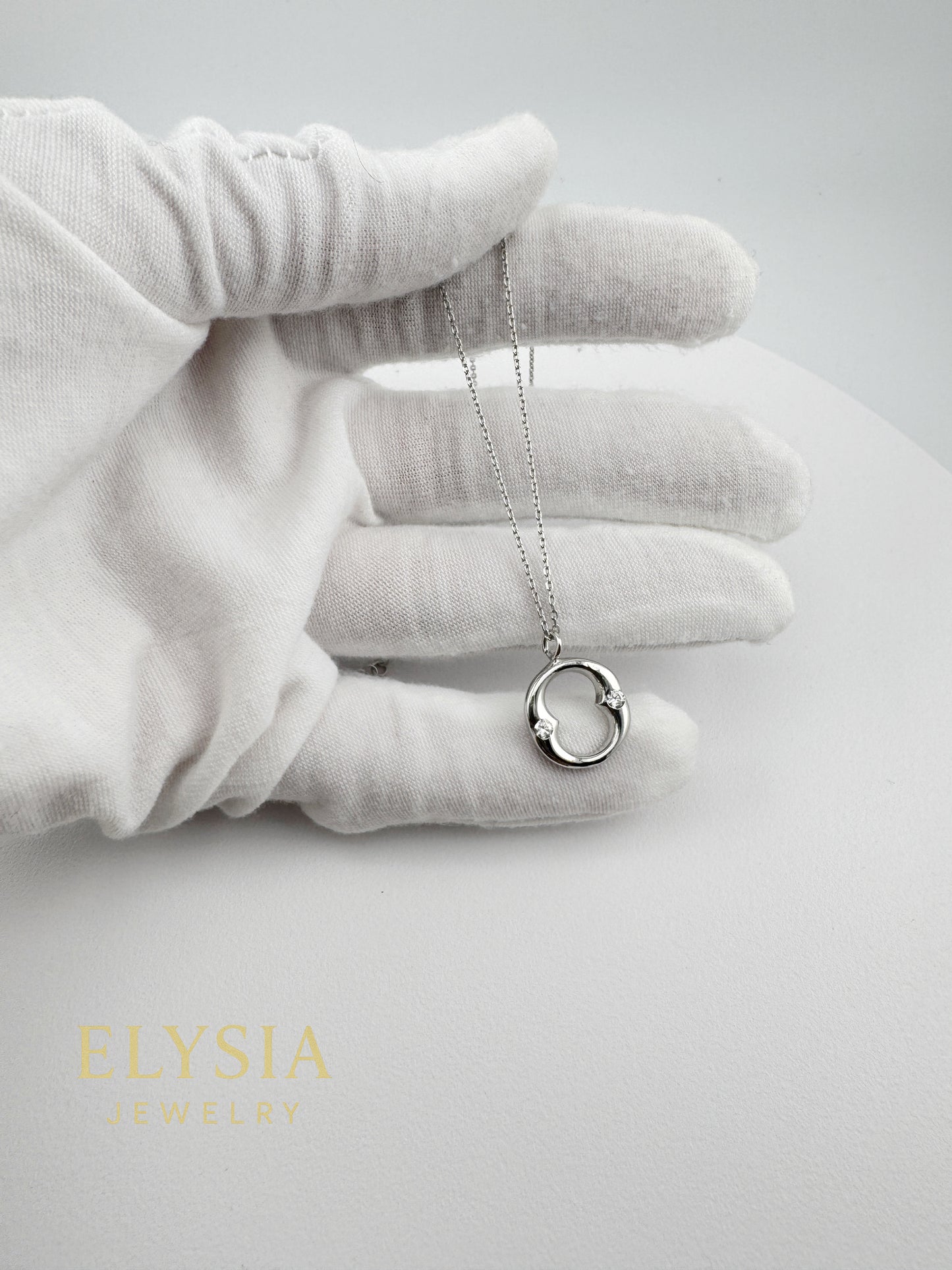 Personalized Letter Necklace — 925 Sterling Silver, Handcrafted, Rhodium Plated