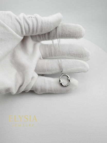 Personalized Letter Necklace — 925 Sterling Silver, Handcrafted, Rhodium Plated