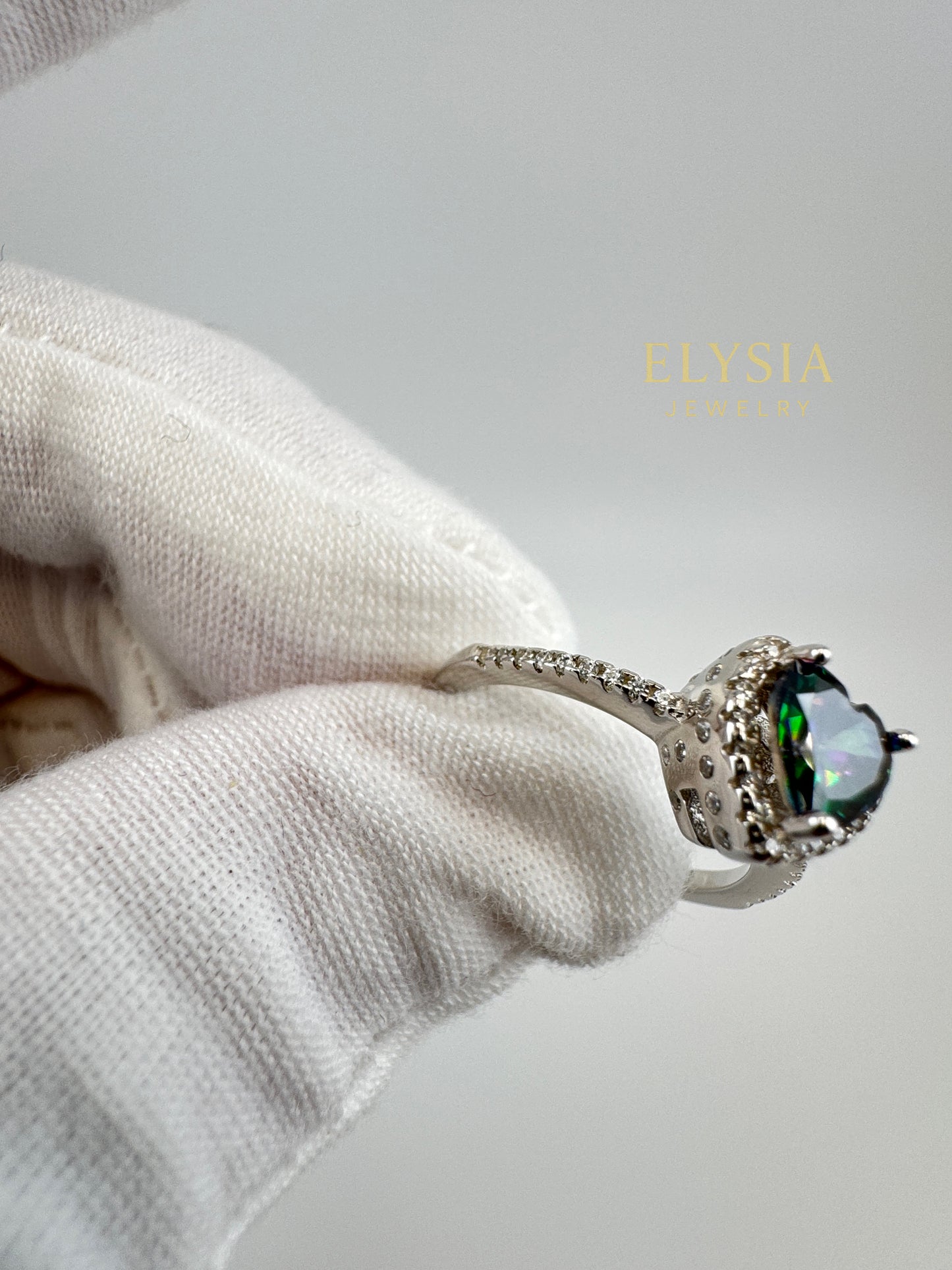 Elysia Heart Cut Sterling Silver Ring