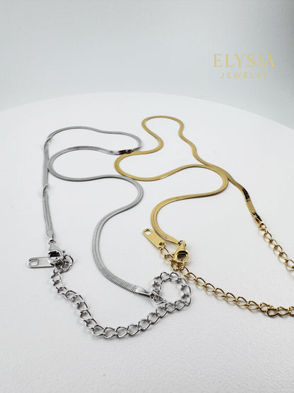 Minimal Snake Chain Necklace in 925 Sterling Silver | Gold Plated or Silver | Gift Ready