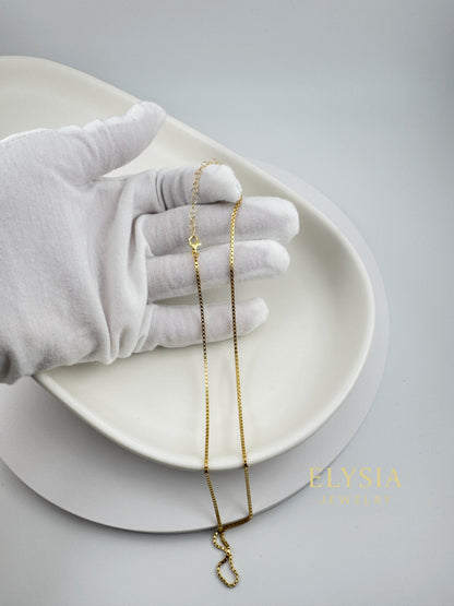 Minimalist Box Chain Necklace-Gold & Silver | Elysia Jewelry