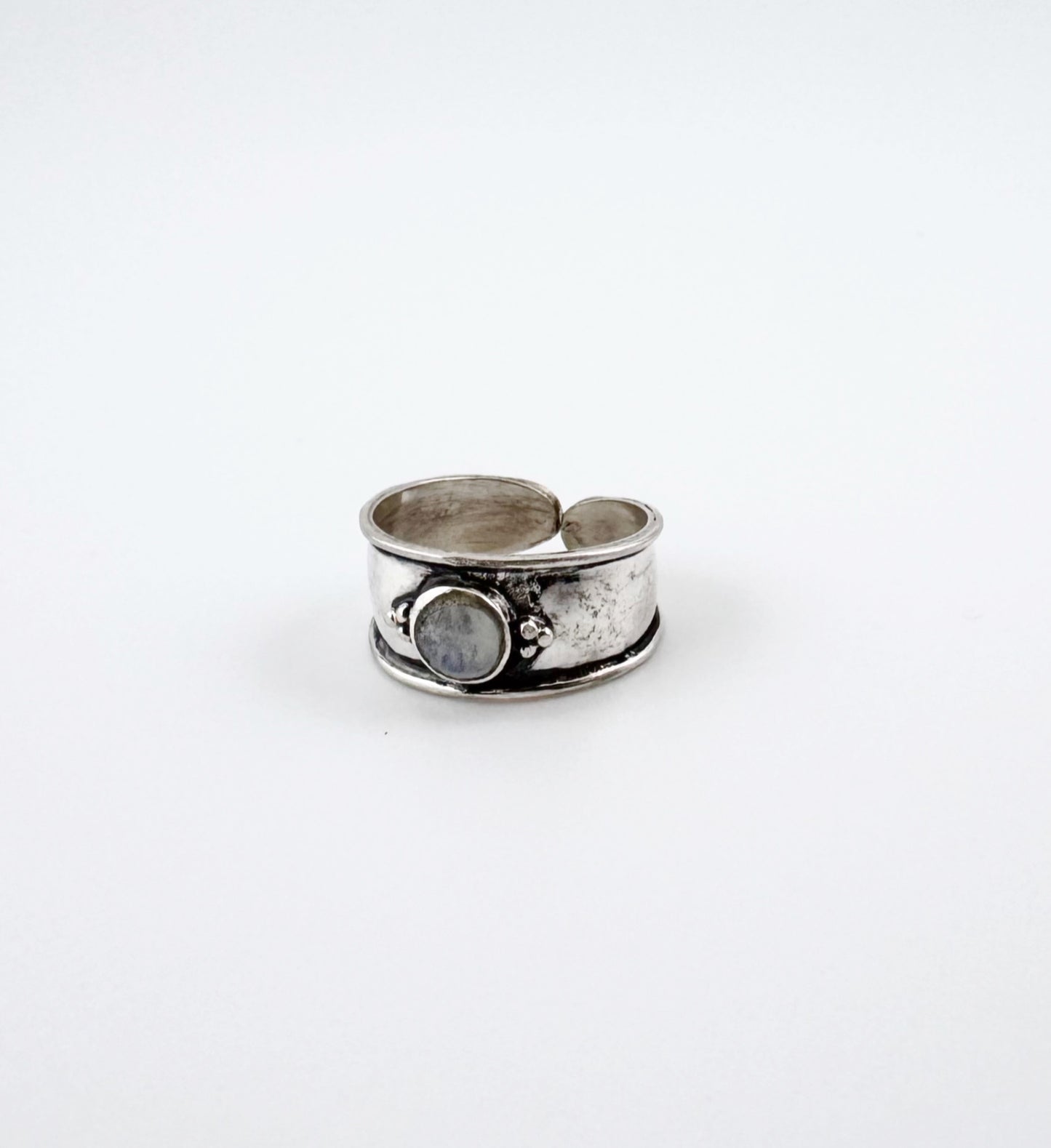 Moonstone Toe Ring – 925 Sterling Silver Adjustable