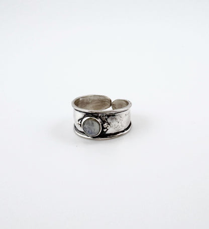 Moonstone Toe Ring – 925 Sterling Silver Adjustable