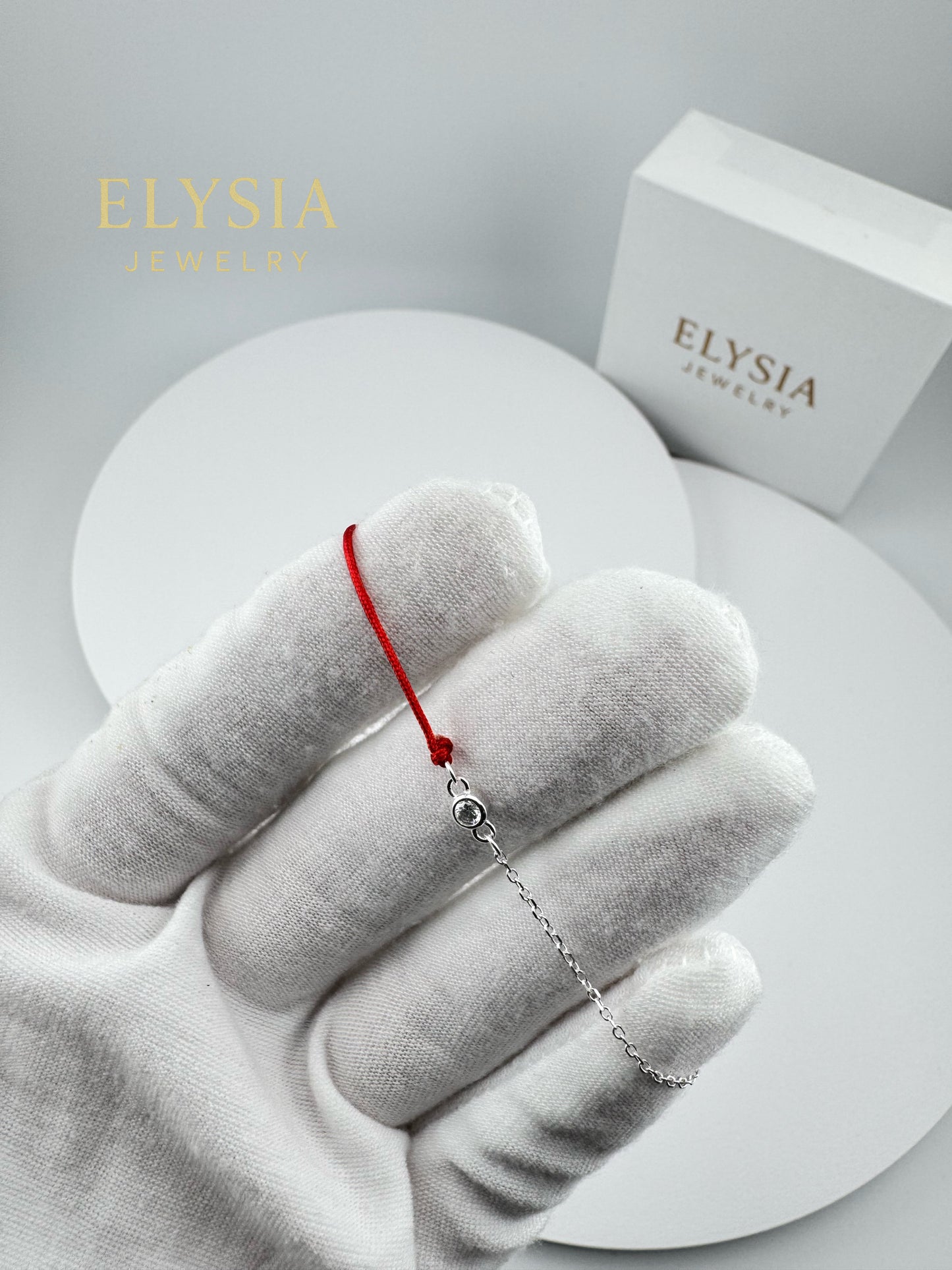 Red String Bracelet in 925 Sterling Silver