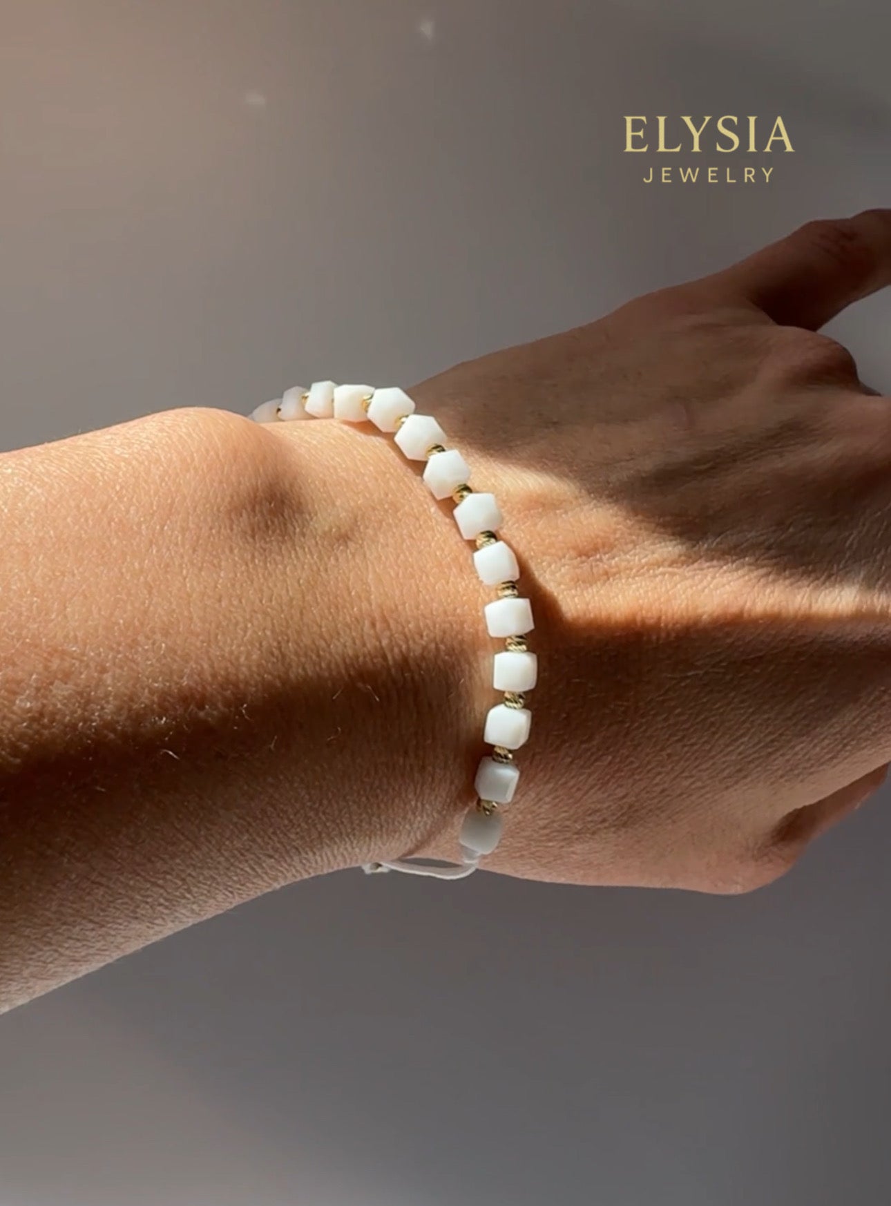 14K Solid Gold Bead Bracelet – Adjustable Minimalist Fine Jewelry