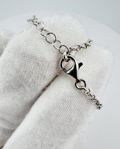 Heart Mother of Pearl Necklace — 925 Sterling Silver