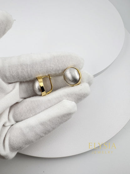 Matte Dome Clip-On Earrings – Gold Plated Minimalist Jewelry