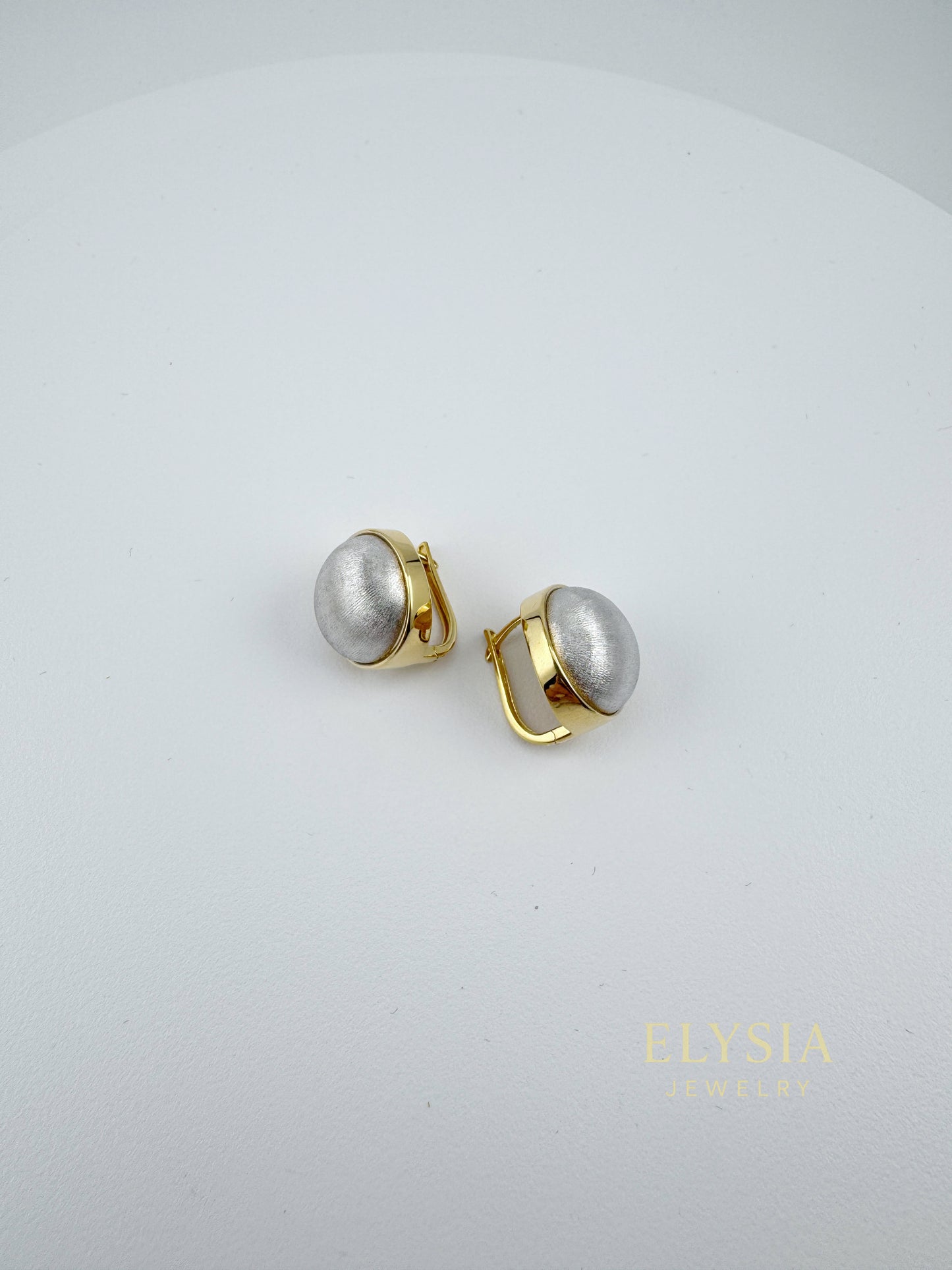 Matte Dome Clip-On Earrings – Gold Plated Minimalist Jewelry