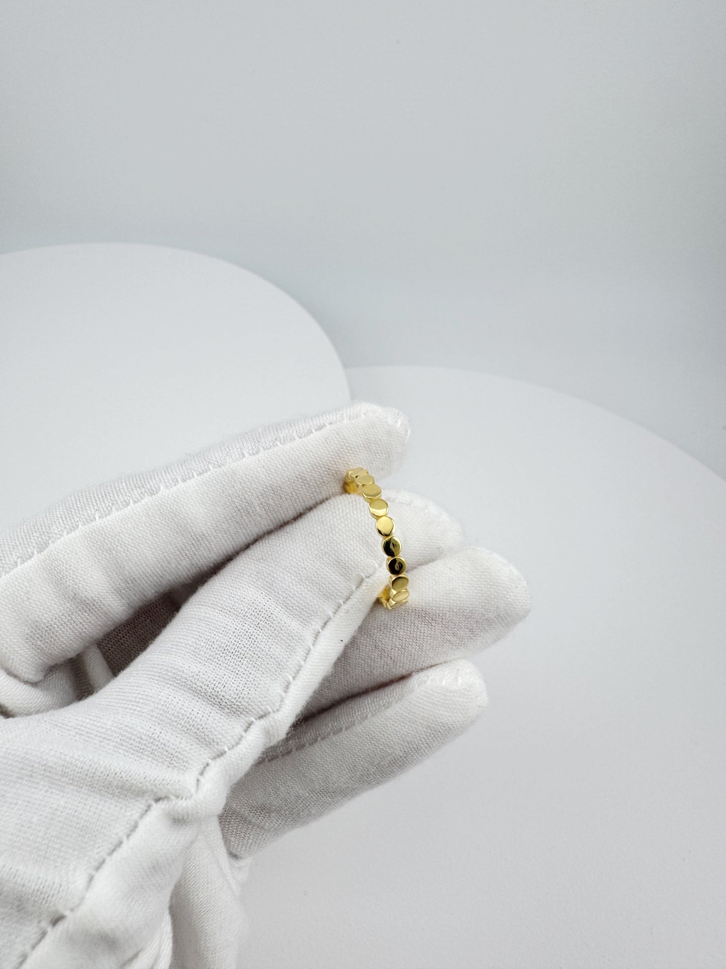 Dot Ring | 925 Sterling Silver | Rhodium & Gold Plated Everyday Band