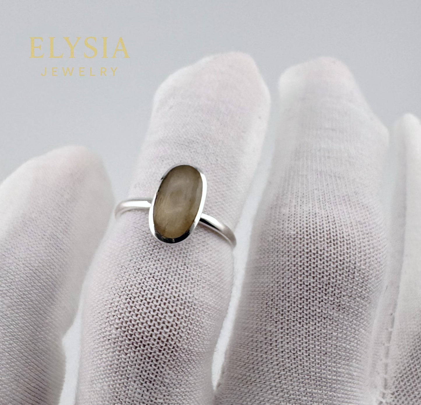 Natural Moonstone Ring 925 Silver