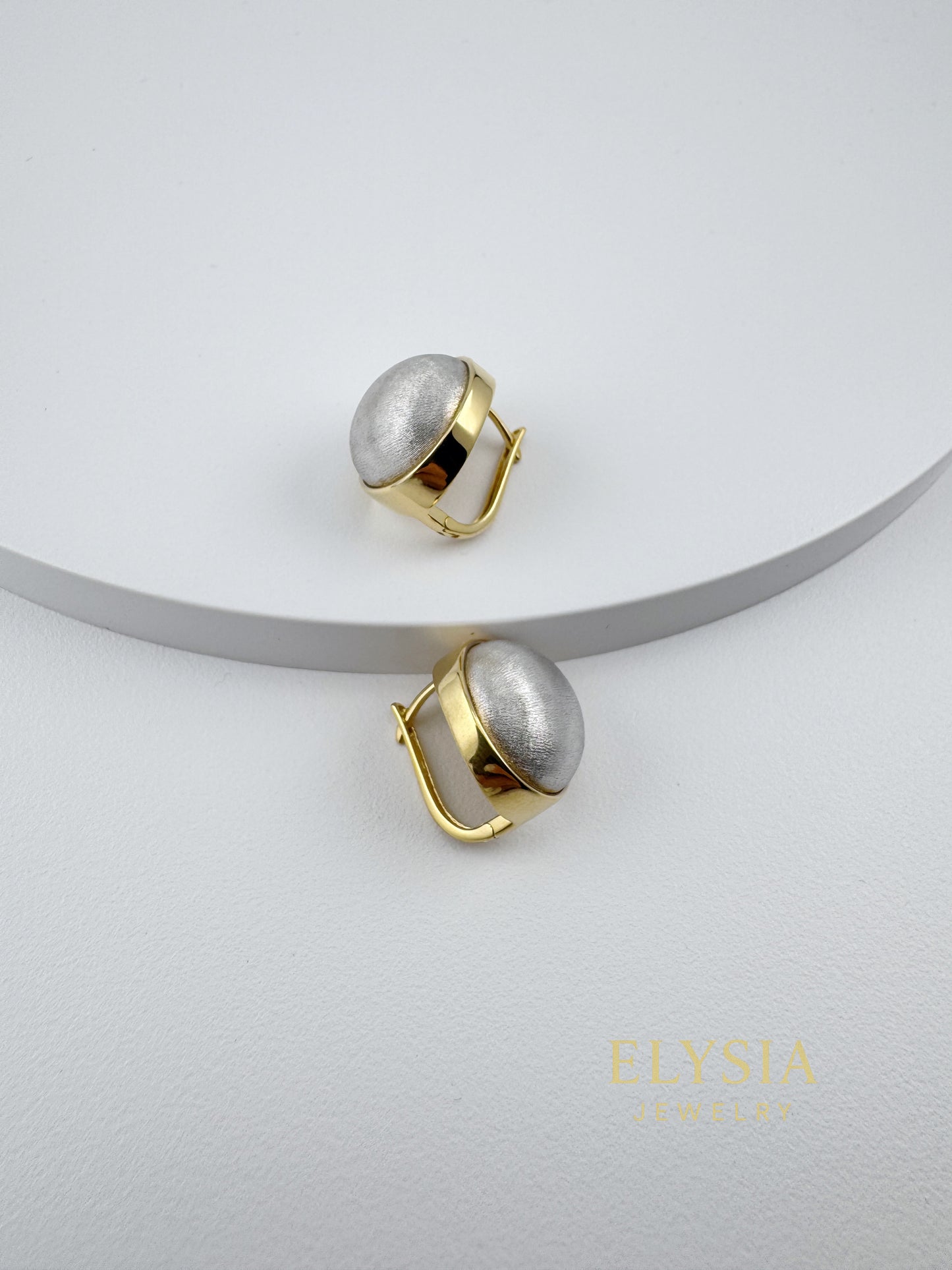 Matte Dome Clip-On Earrings – Gold Plated Minimalist Jewelry