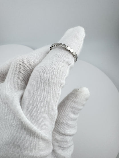 Dot Ring | 925 Sterling Silver | Rhodium & Gold Plated Everyday Band