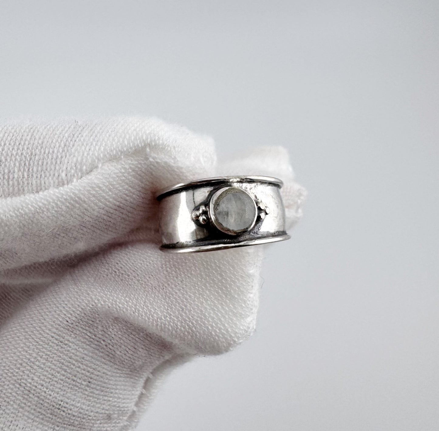 Moonstone Toe Ring – 925 Sterling Silver Adjustable