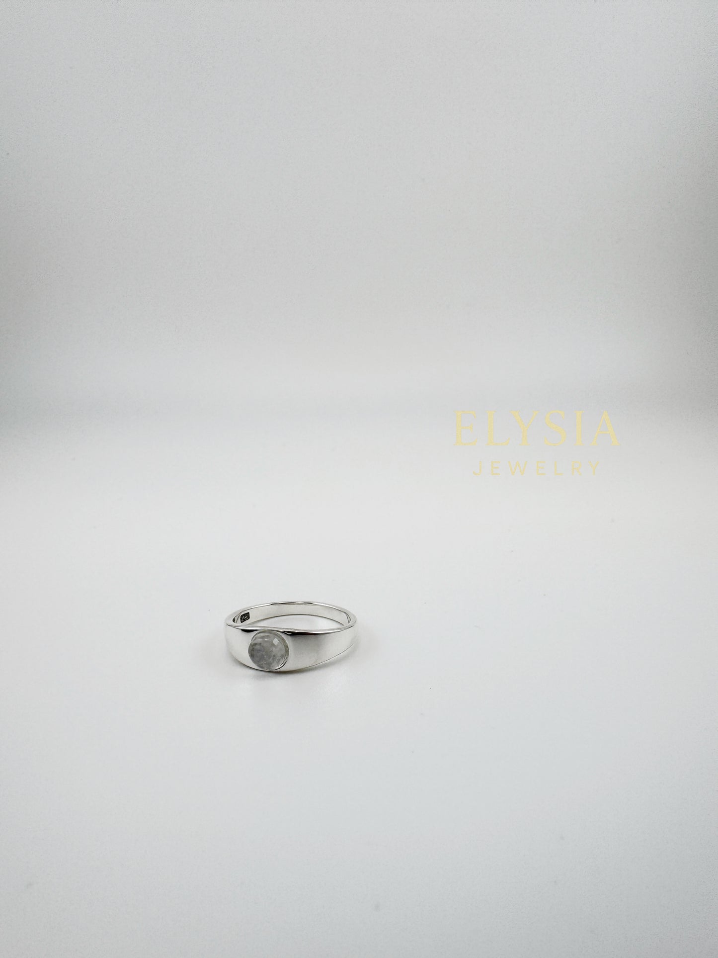 925 Silver Moonstone Ring — Minimalist Polished De