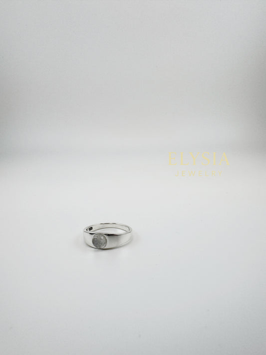 925 Silver Moonstone Ring — Minimalist Polished De