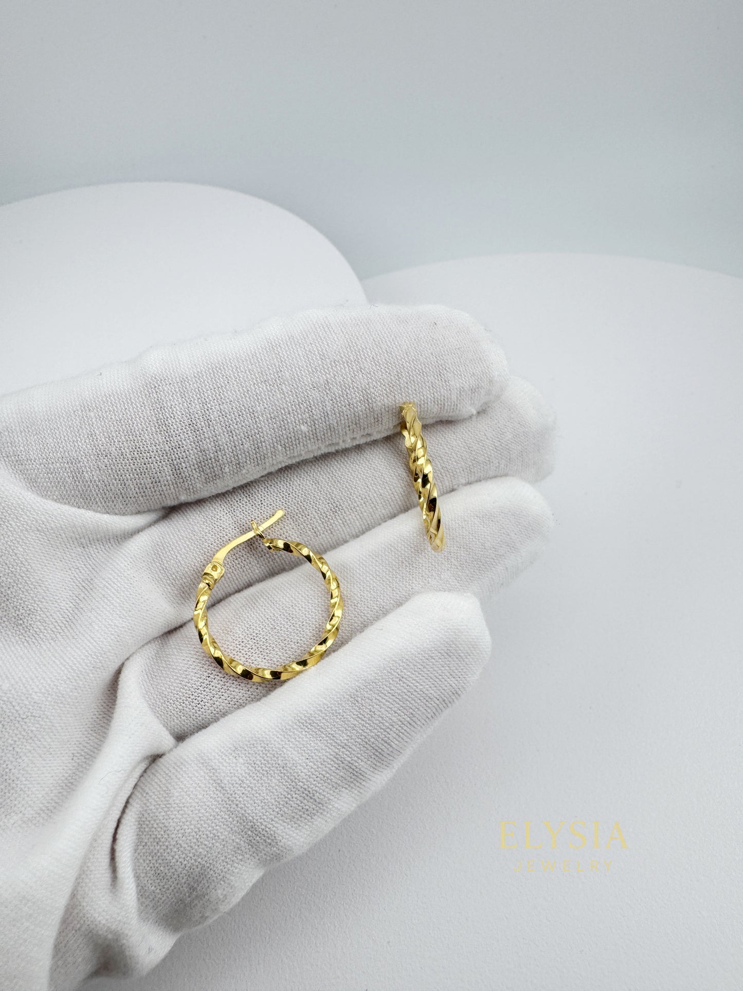 Twisted Hoop Earrings — 925 Sterling Silver | Rhodium & 18K Gold Plated