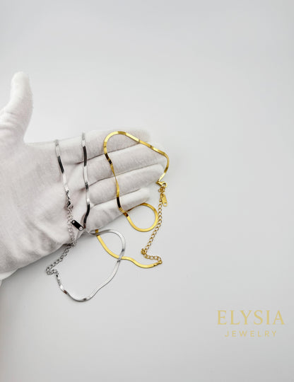 Minimal Snake Chain Necklace in 925 Sterling Silver | Gold Plated or Silver | Gift Ready
