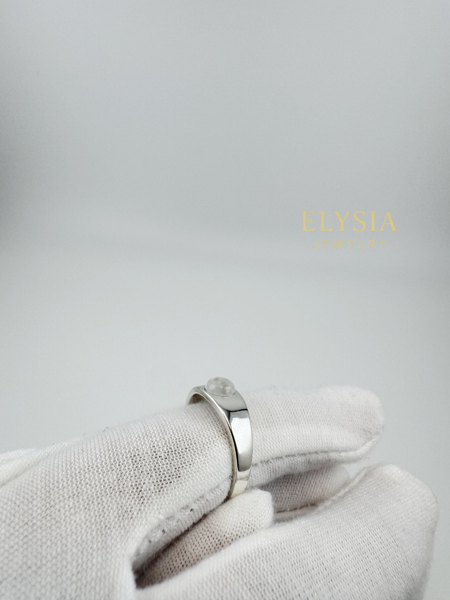 925 Silver Moonstone Ring — Minimalist Polished De