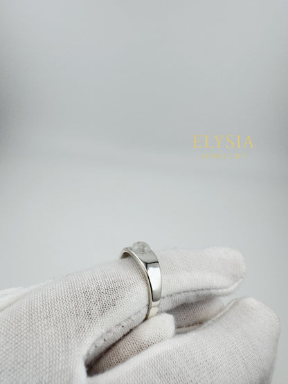 925 Silver Moonstone Ring — Minimalist Polished De