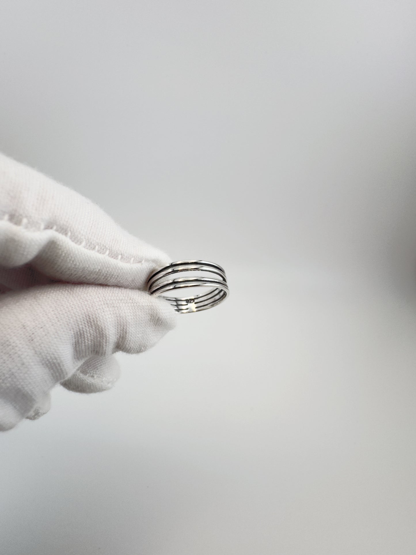 Sterling Silver Multi-Band Crossover Ring- Elysia Jewelry