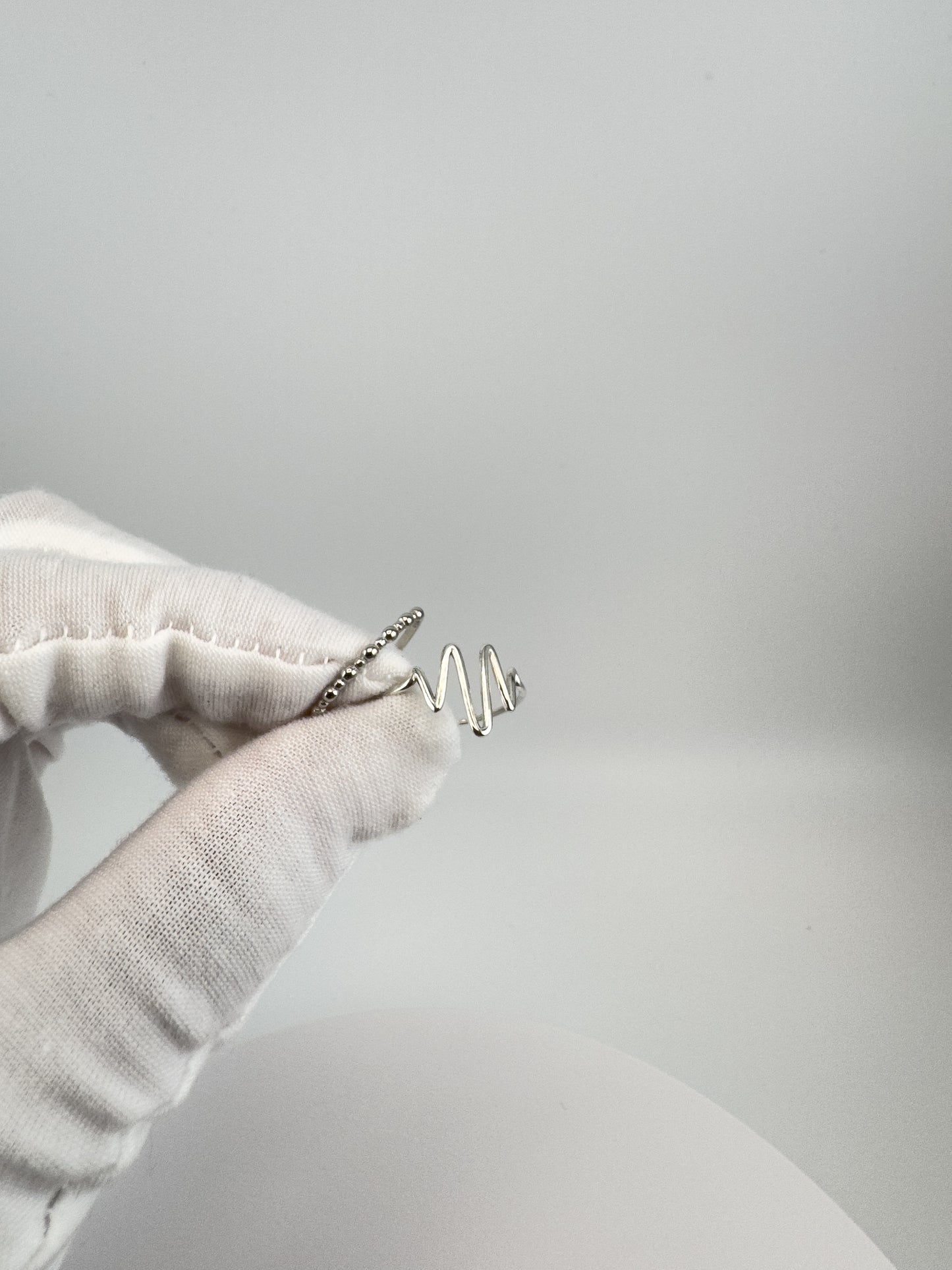 Silver Wave Duo Ring Set- Minimalist Adjustable Ring by Elysia Jewelry