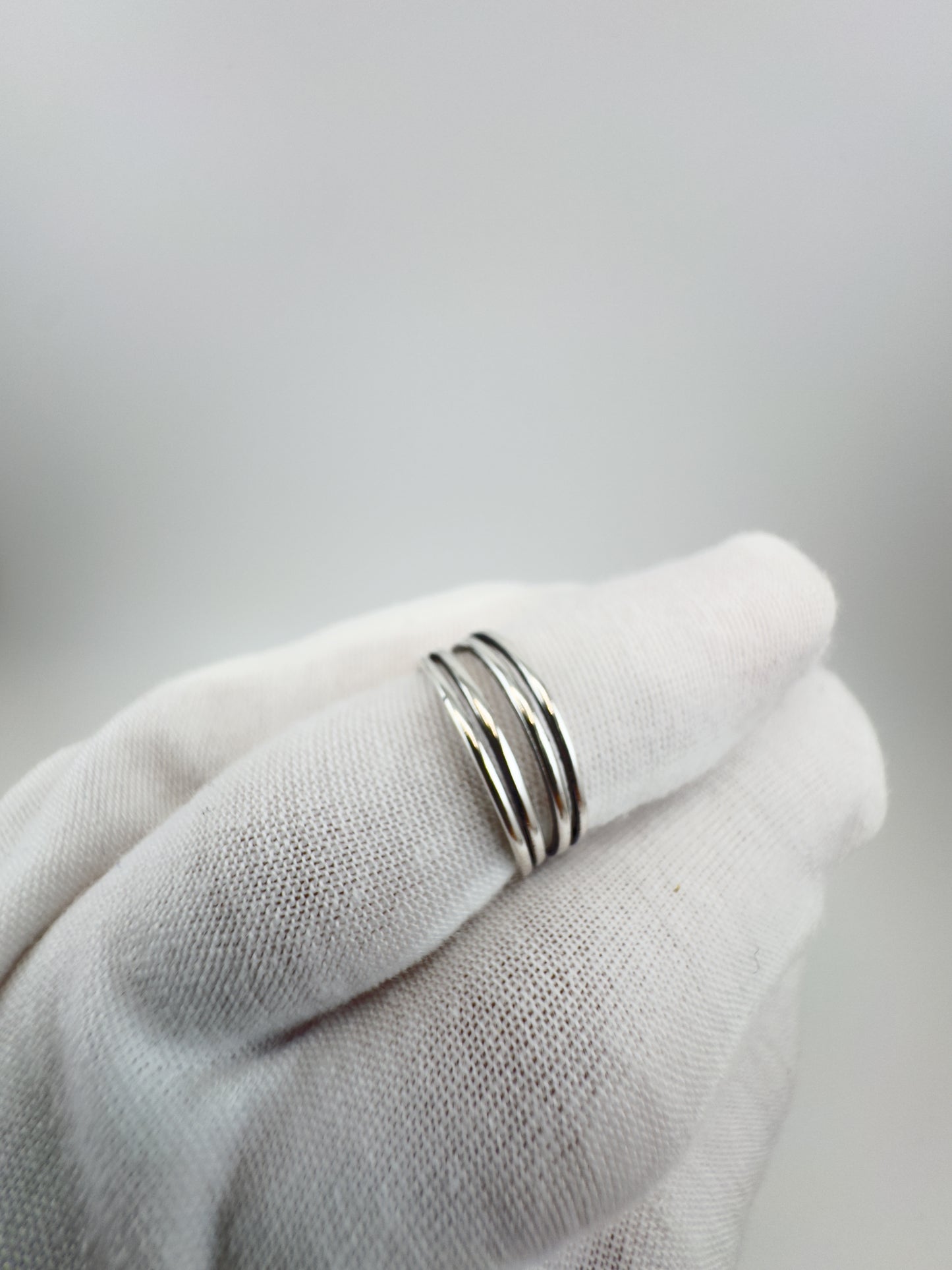 Sterling Silver Multi-Band Crossover Ring- Elysia Jewelry