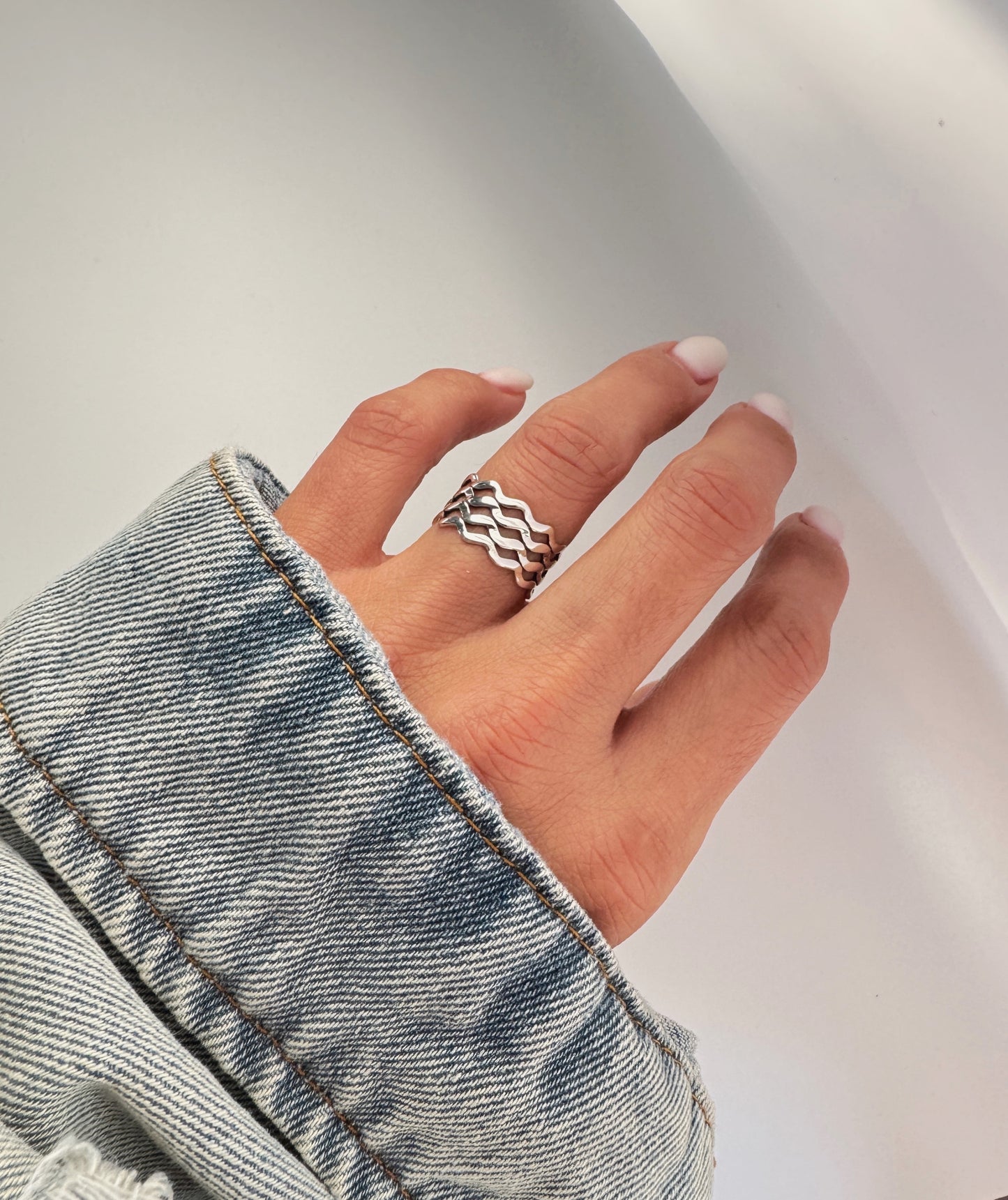 🌊 Sterling Silver Wave Ring – Limited Edition
