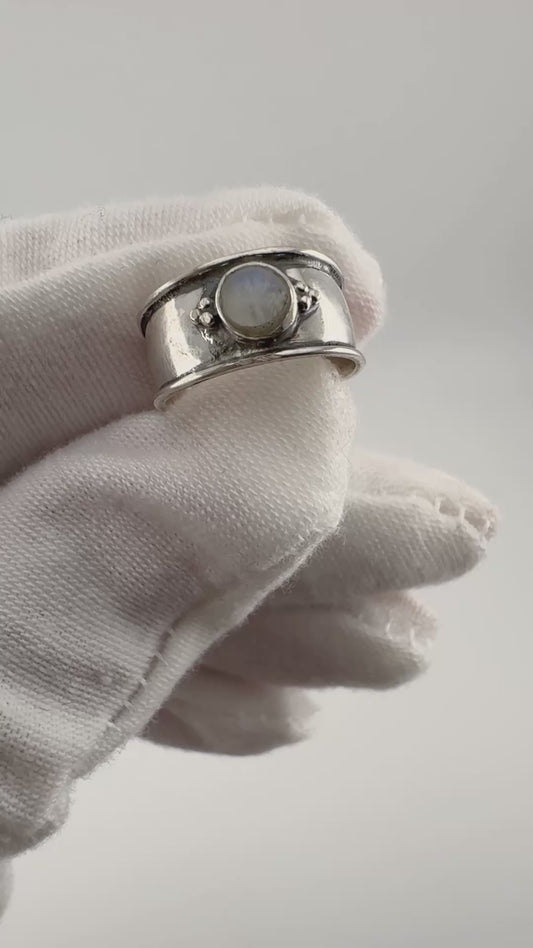 Moonstone Toe Ring – 925 Sterling Silver Adjustable