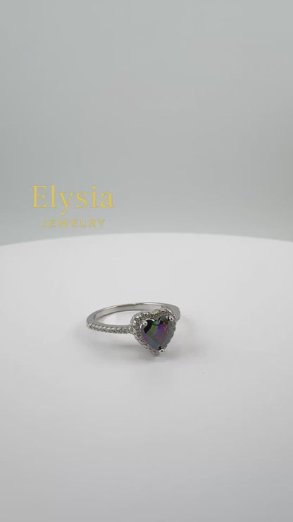 Elysia Heart Cut Sterling Silver Ring